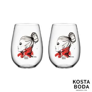 【瑞典Kosta Boda】都會女伶水杯(熱情紅)2入-ALL ABOUT YOU