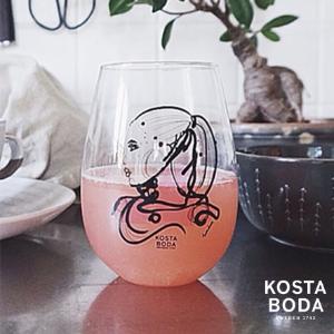 【瑞典Kosta Boda】都會女伶水杯(愛戀粉)2入-ALL ABOUT YOU