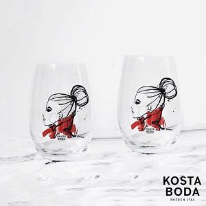 【瑞典Kosta Boda】都會女伶水杯(熱情紅)2入-ALL ABOUT YOU