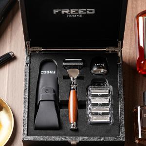 FREED 尊爵四件組禮盒-仿胡桃木+客製化刻字服務