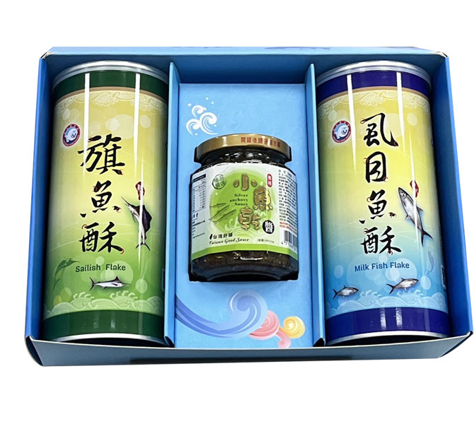 鱻酥醬好禮盒  (虱目魚酥*1+旗魚酥*1+小魚乾醬*1)