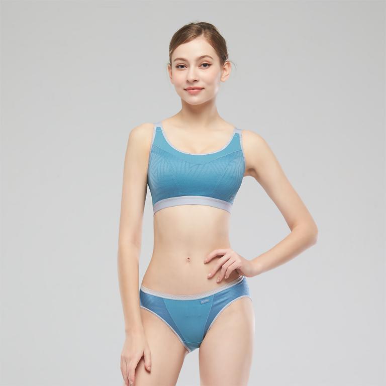 【思薇爾】律洞感系列M-4XL無鋼圈背扣涼感運動短背心(光電藍)