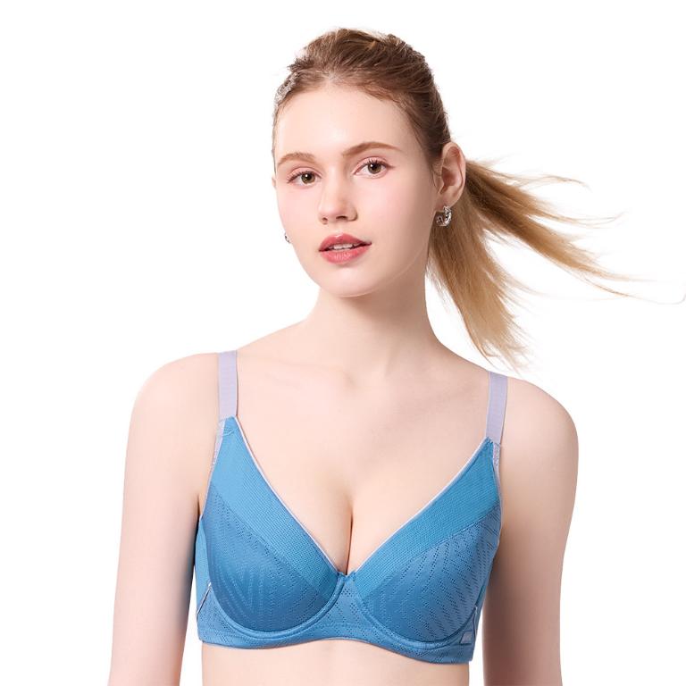 【思薇爾】律洞感系列C-F罩軟鋼圈涼感運動女內衣(光電藍)