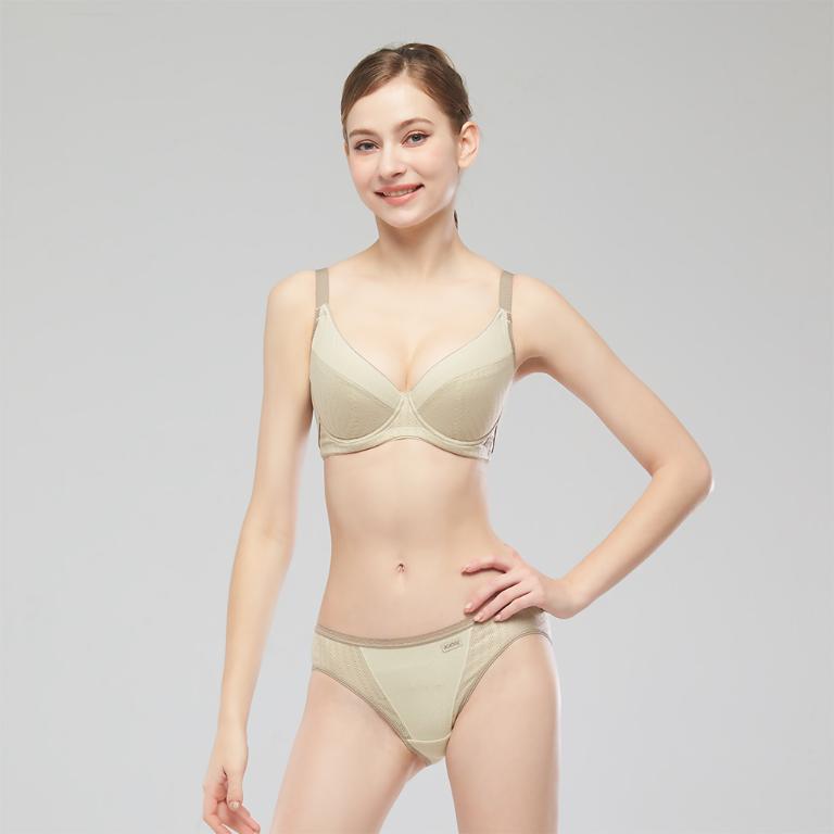 【思薇爾】律洞感系列C-F罩軟鋼圈涼感運動女內衣(白茶棕)