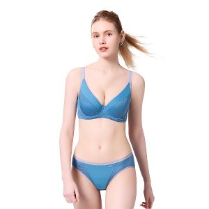 【思薇爾】律洞感系列C-F罩軟鋼圈涼感運動女內衣(光電藍)