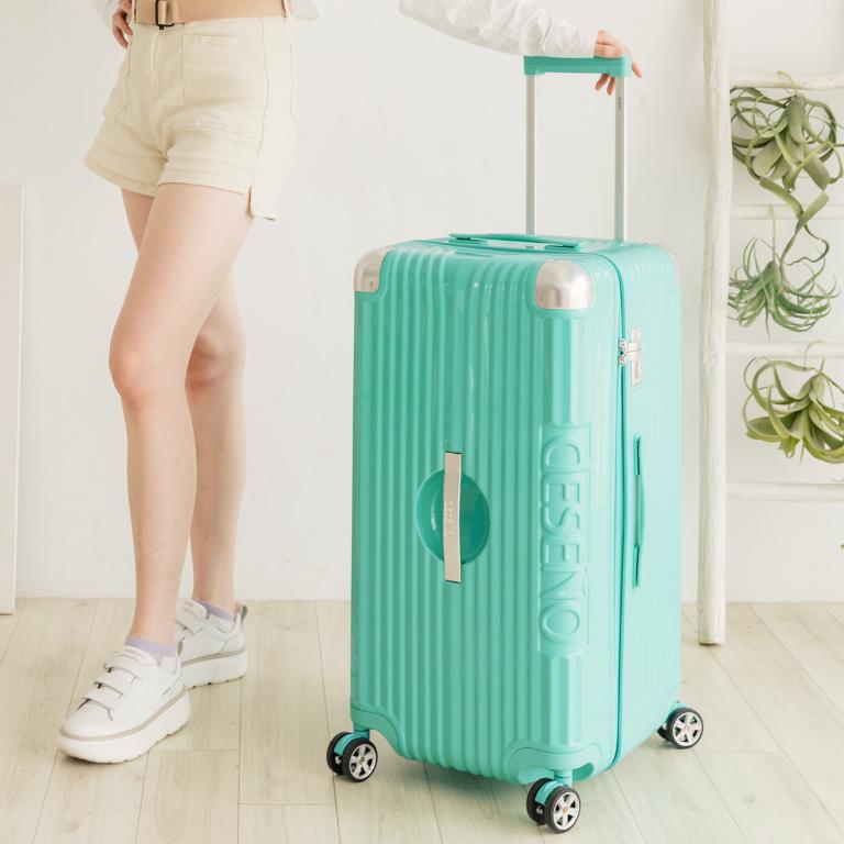 Deseno 尊爵魔力 胖胖箱防爆新型拉鍊行李箱-30吋松洋綠【多色任選】