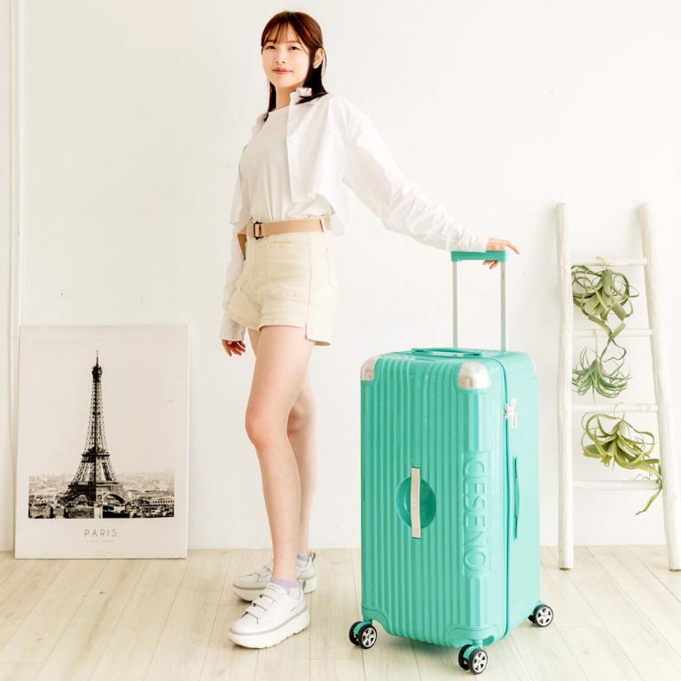 Deseno 尊爵魔力 胖胖箱防爆新型拉鍊行李箱-30吋松洋綠【多色任選】