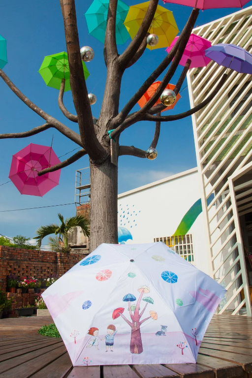  卡里善之樹自動傘|聯名傘|微光分子|大傘面23吋|台灣福懋傘布(防曬/抗UV/防風/雨傘/安全不回彈)