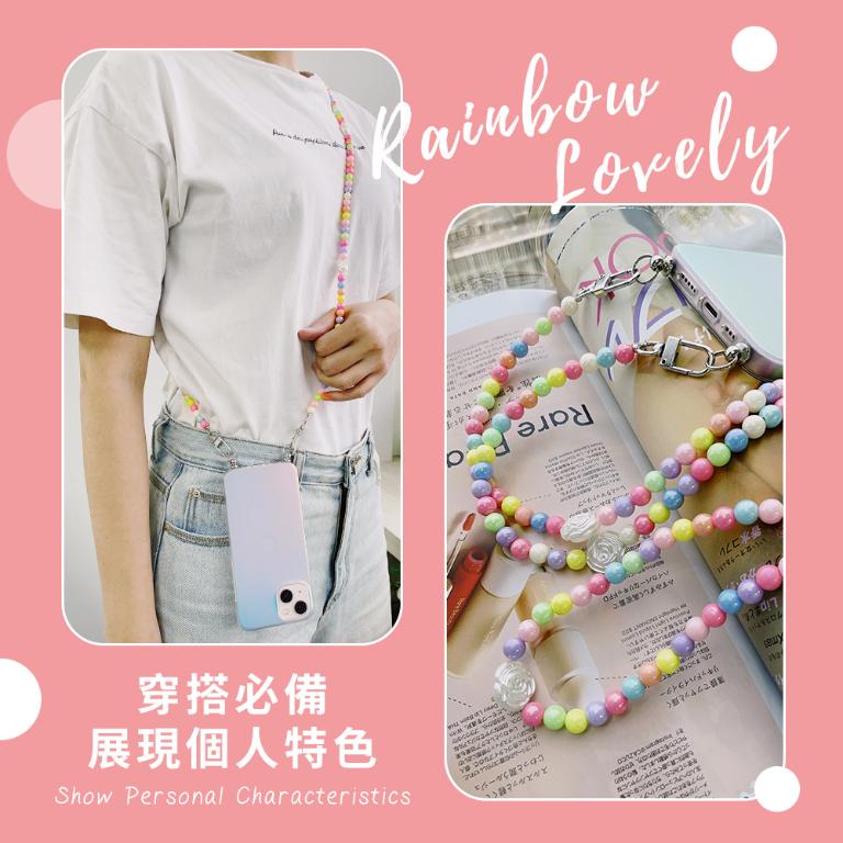 【Timo】韓系Y2K風混彩珠手機掛繩