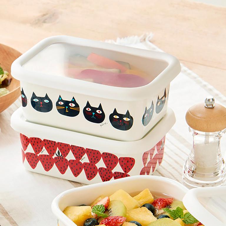 PLUNE 琺瑯方形密封保鮮盒940ml