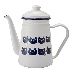 PLUNE 琺瑯咖啡壺1.1L-貓