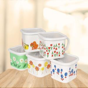 PLUNE ADERIA聯名復古琺瑯方形提把密封保鮮盒1.45L