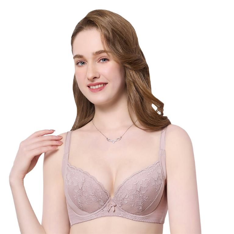 【思薇爾】輕沁舒系列B-F罩軟鋼圈涼感蕾絲集中包覆女內衣(靜謐膚)