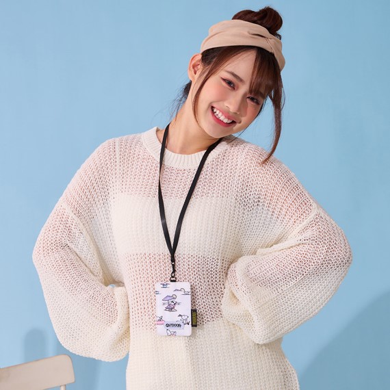 史努比SNOOPY-海灘票卡證件套-米白色