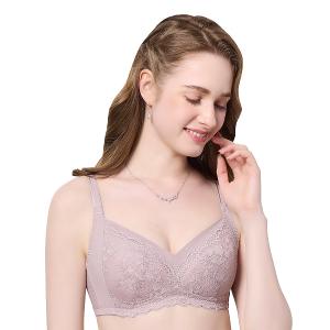 【思薇爾】輕沁舒系列B-F罩無鋼圈涼感蕾絲包覆女內衣(靜謐膚)