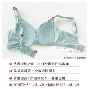 【思薇爾】輕沁舒系列B-F罩無鋼圈涼感蕾絲包覆女內衣(靜謐膚)