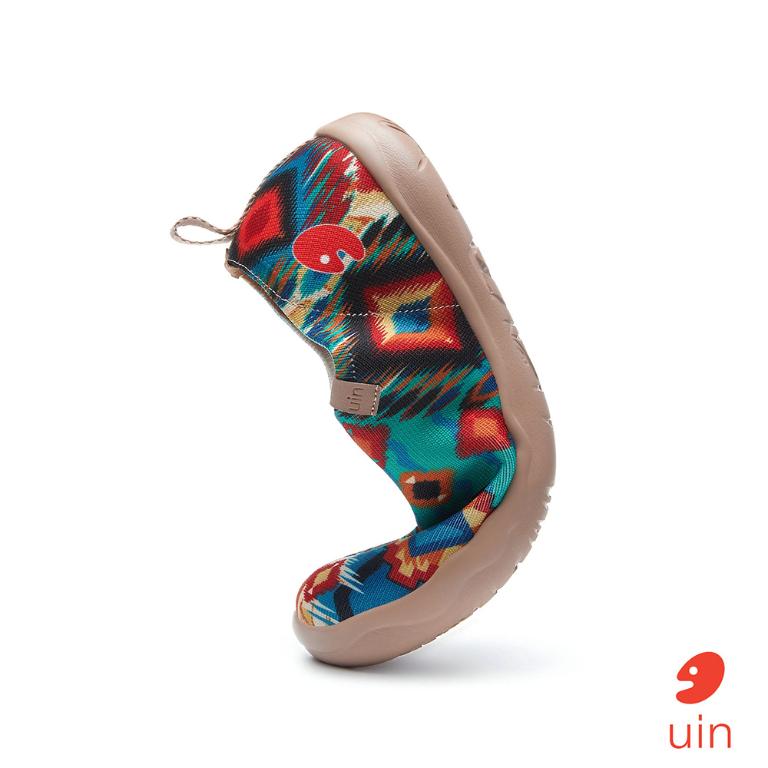 uin 西班牙原創設計 女鞋 帆布鞋 懶人鞋 日落光影彩繪休閒鞋W1011478