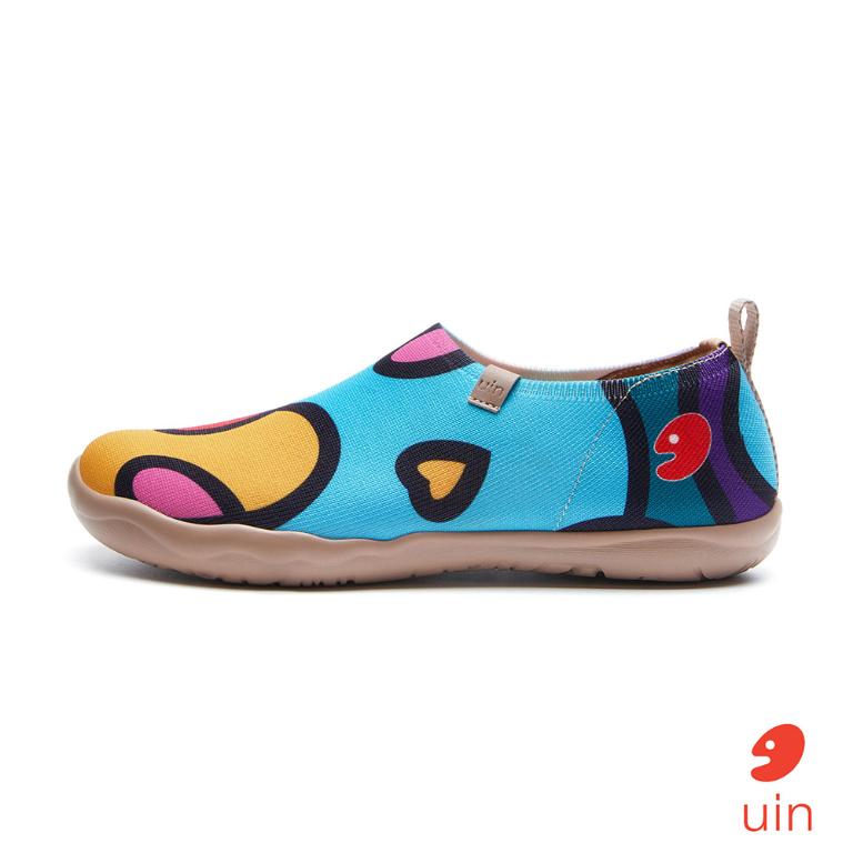 uin 西班牙原創設計 女鞋 帆布鞋 懶人鞋 藍夢彩繪休閒鞋W1011481