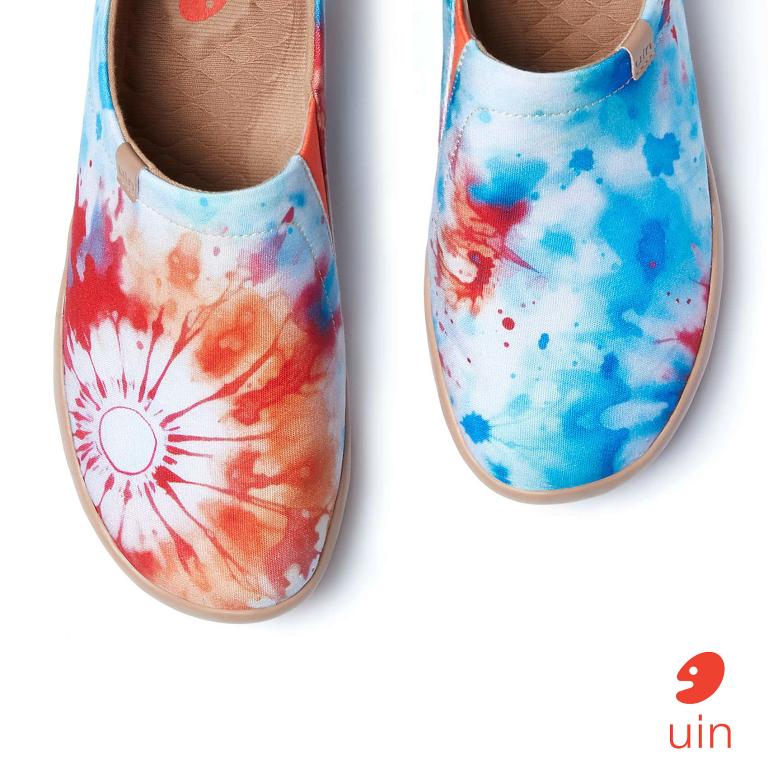 uin 西班牙原創設計 女鞋 帆布鞋 懶人鞋 耀斑之光彩繪休閒鞋W1011487