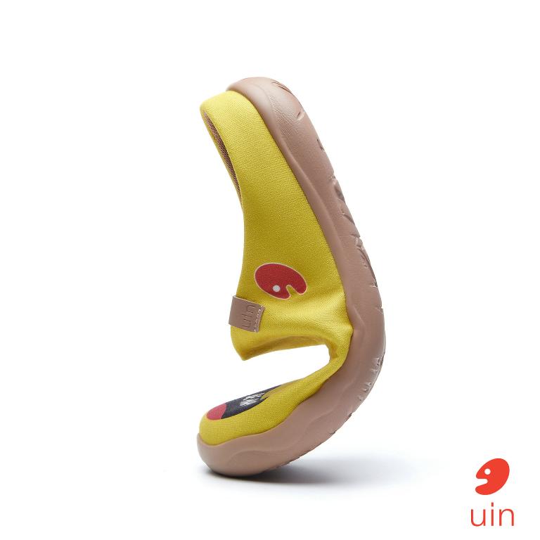 uin 西班牙原創設計 女鞋 半包鞋 半拖鞋 帆布鞋 懶人鞋 保持開心3彩繪休閒鞋W1221591