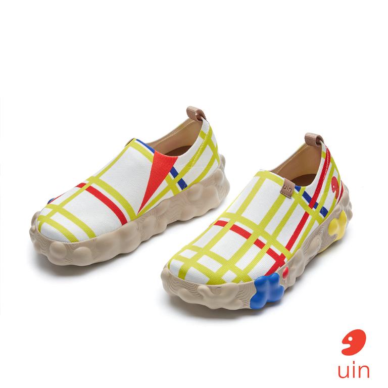 uin 西班牙原創設計 男鞋 帆布鞋 懶人鞋 蒙德里安 紐約之城1彩繪休閒鞋M1710836
