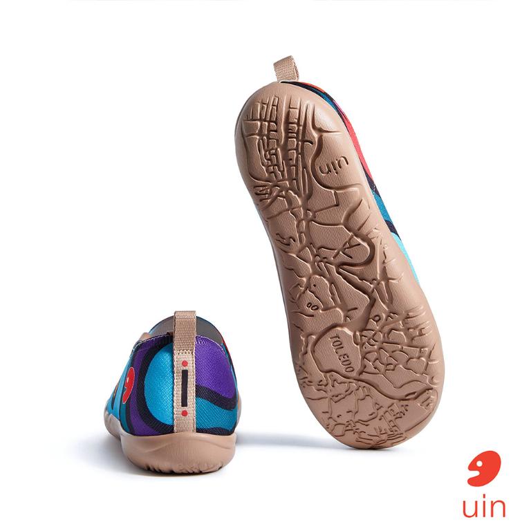 uin 西班牙原創設計 女鞋 帆布鞋 懶人鞋 藍夢彩繪休閒鞋W1011481