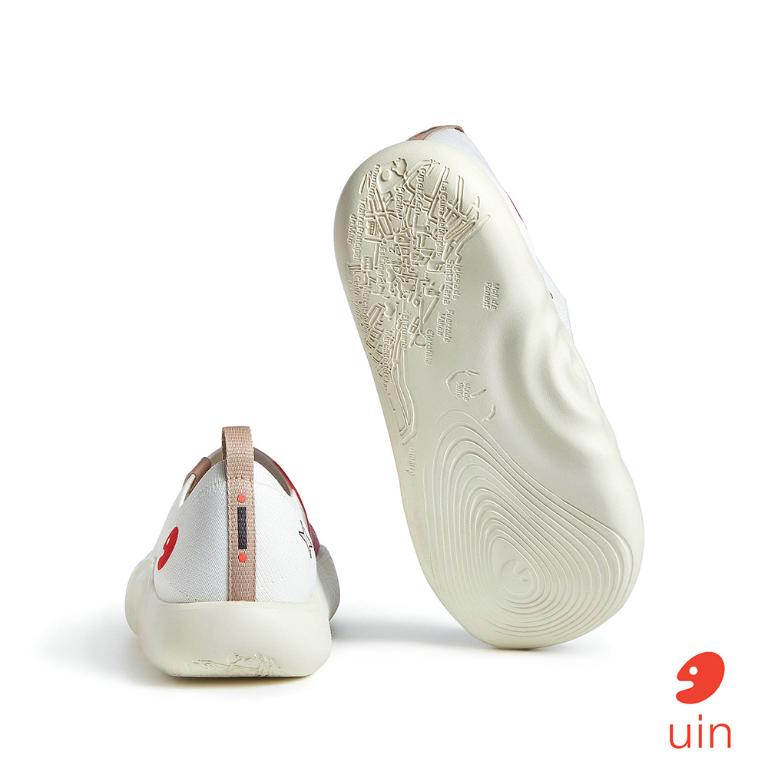 uin 西班牙原創設計 女鞋 帆布鞋 懶人鞋 愛心碰撞彩繪休閒鞋W1711500