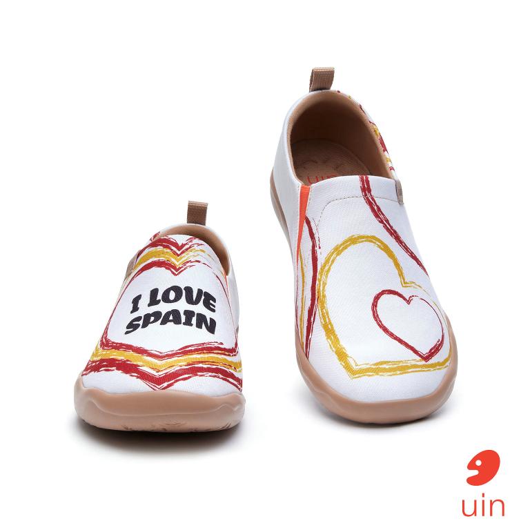 uin 西班牙原創設計 女鞋 帆布鞋 懶人鞋 愛在西班牙彩繪休閒鞋W1011457