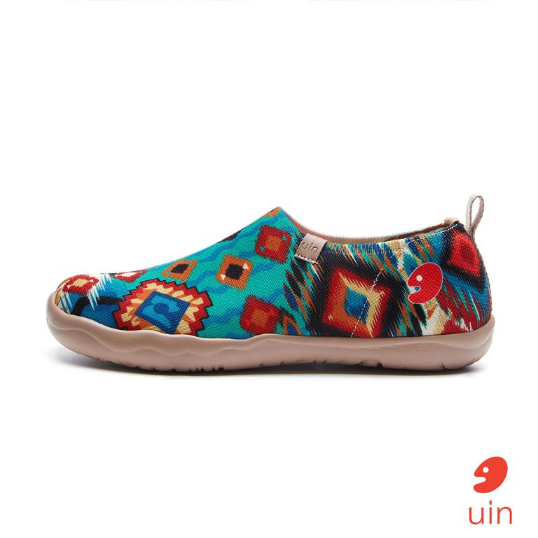 uin 西班牙原創設計 女鞋 帆布鞋 懶人鞋 日落光影彩繪休閒鞋W1011478