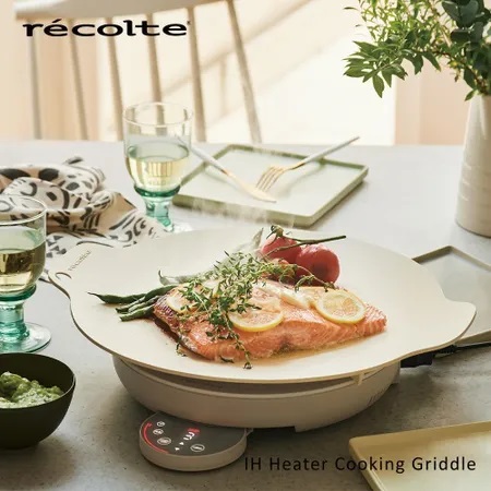 recolte 日本麗克特IH Heater Cooking Griddle 料理電磁爐 RIH-1 奶油白