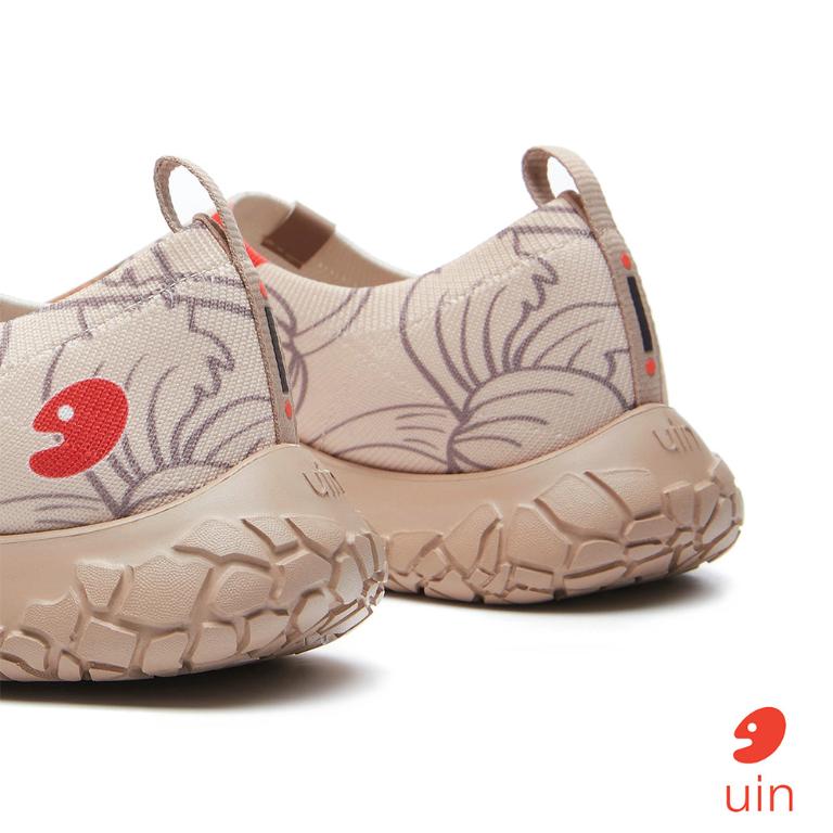 uin 西班牙原創設計 女鞋 帆布鞋 懶人鞋 穆夏 黑髮女郎與金髮女郎彩繪休閒鞋W1711436
