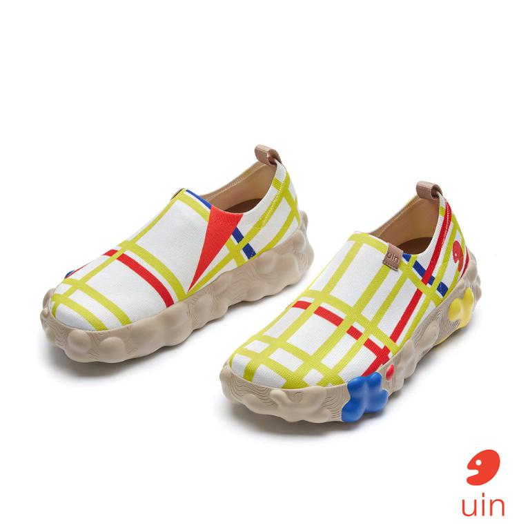 uin 西班牙原創設計 女鞋 帆布鞋 懶人鞋 蒙德里安 紐約之城1彩繪休閒鞋W1711439