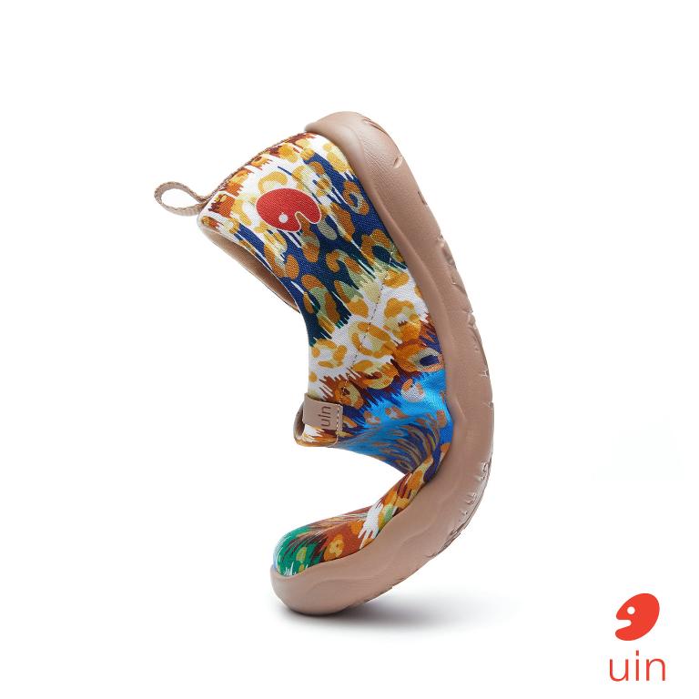 uin 西班牙原創設計 女鞋 帆布鞋 懶人鞋 靈動豹紋彩繪休閒鞋W1011488