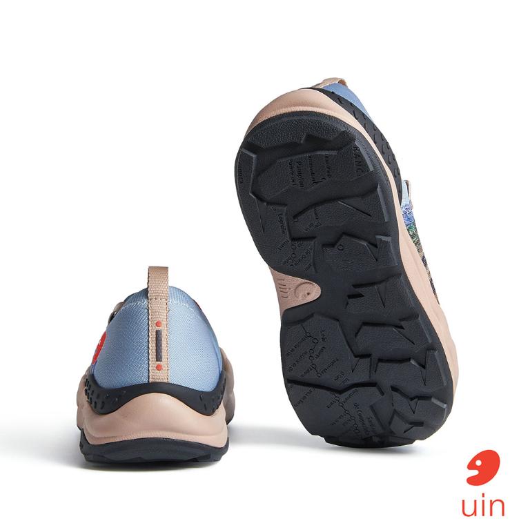 uin 西班牙原創設計 女鞋 帆布鞋 懶人鞋 梵高 田野裡的農夫彩繪休閒鞋W1711442