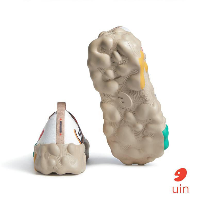 uin 西班牙原創設計 女鞋 帆布鞋 懶人鞋 康定斯基 小世界1彩繪休閒鞋W1711438