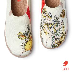 uin 西班牙原創設計 女鞋 帆布鞋 懶人鞋 莎士比亞 仲夏夜之夢2彩繪休閒鞋W1011429