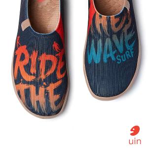 uin 西班牙原創設計 男鞋 帆布鞋 懶人鞋 陽光海岸彩繪休閒鞋M1010862