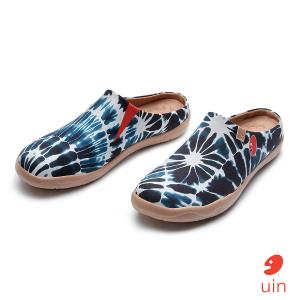 uin 西班牙原創設計 男鞋 半包鞋 半拖鞋 帆布鞋 懶人鞋 藍色夢境1彩繪休閒鞋M1220936