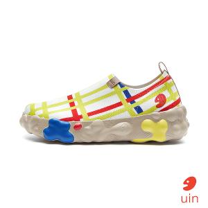 uin 西班牙原創設計 男鞋 帆布鞋 懶人鞋 蒙德里安 紐約之城1彩繪休閒鞋M1710836