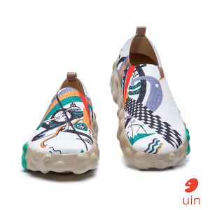 uin 西班牙原創設計 女鞋 帆布鞋 懶人鞋 康定斯基 小世界1彩繪休閒鞋W1711438