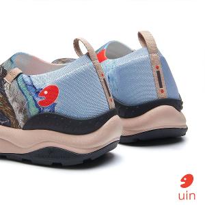 uin 西班牙原創設計 女鞋 帆布鞋 懶人鞋 梵高 田野裡的農夫彩繪休閒鞋W1711442