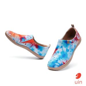 uin 西班牙原創設計 女鞋 帆布鞋 懶人鞋 耀斑之光彩繪休閒鞋W1011487