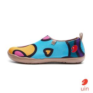uin 西班牙原創設計 女鞋 帆布鞋 懶人鞋 藍夢彩繪休閒鞋W1011481