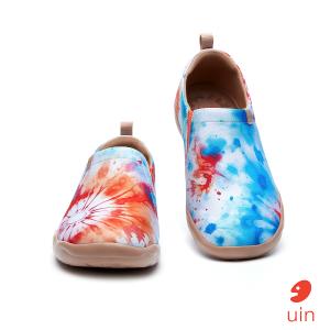 uin 西班牙原創設計 女鞋 帆布鞋 懶人鞋 耀斑之光彩繪休閒鞋W1011487