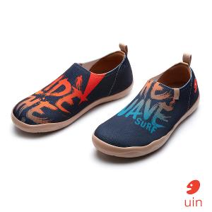 uin 西班牙原創設計 男鞋 帆布鞋 懶人鞋 陽光海岸彩繪休閒鞋M1010862