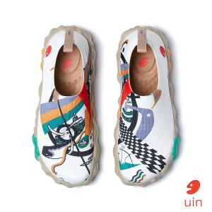 uin 西班牙原創設計 女鞋 帆布鞋 懶人鞋 康定斯基 小世界1彩繪休閒鞋W1711438