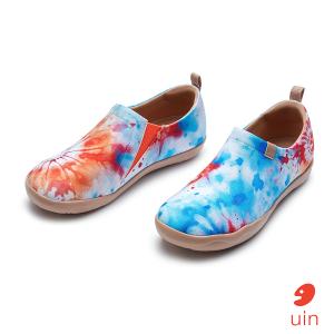 uin 西班牙原創設計 女鞋 帆布鞋 懶人鞋 耀斑之光彩繪休閒鞋W1011487