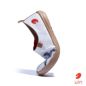 uin 西班牙原創設計 女鞋 帆布鞋 懶人鞋 花鳥彩繪休閒鞋W1010608