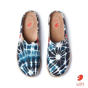 uin 西班牙原創設計 男鞋 半包鞋 半拖鞋 帆布鞋 懶人鞋 藍色夢境1彩繪休閒鞋M1220936