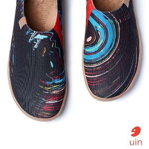 uin 西班牙原創設計 男鞋 帆布鞋 懶人鞋 星空漣漪彩繪休閒鞋M1010868